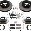 Front & Rear Carbon Rotors & Brakes Pads W/ Hardware For Promaster 1500 14-21