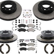 Front & Rear Vented High Carbon Brake Rotors & Pads For Ram Promaster 2014-2021