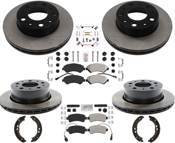 Front & Rear Vented High Carbon Brake Rotors & Pads For Ram Promaster 2014-2021