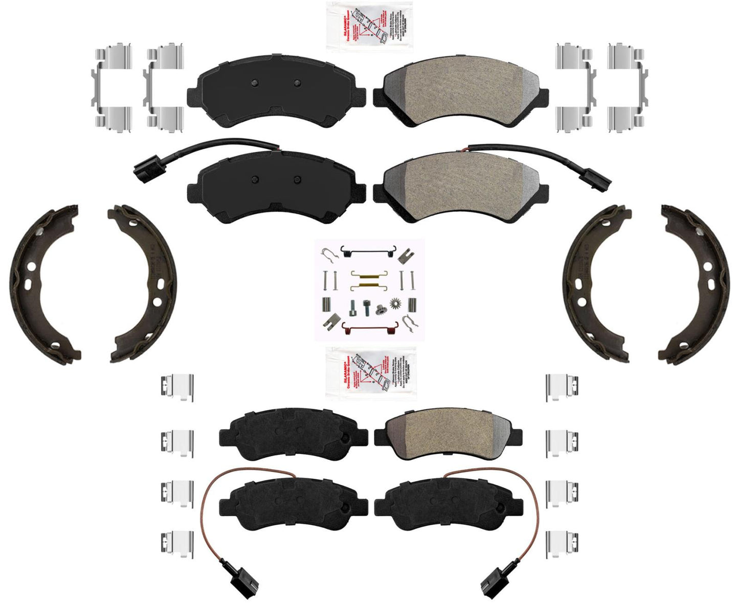 Brake Pads Parking Shoes For RAM Promaster 2500 2016-2022 W/ Rear Solid Rotors