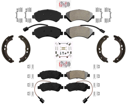Brake Pads Parking Shoes For RAM Promaster 2500 2016-2022 W/ Rear Solid Rotors