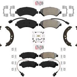 Brake Pads Parking Shoes for Ram Promaster 2500 2016-2022 W/ Rear Solid Rotors