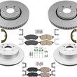 Front & Rear Performance Coated Disc Brake Rotors Pads For Infiniti FX45 06-08