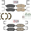 Front & Rear Brake Pads Parking Shoes Hardware For Infiniti FX35 2006-2012