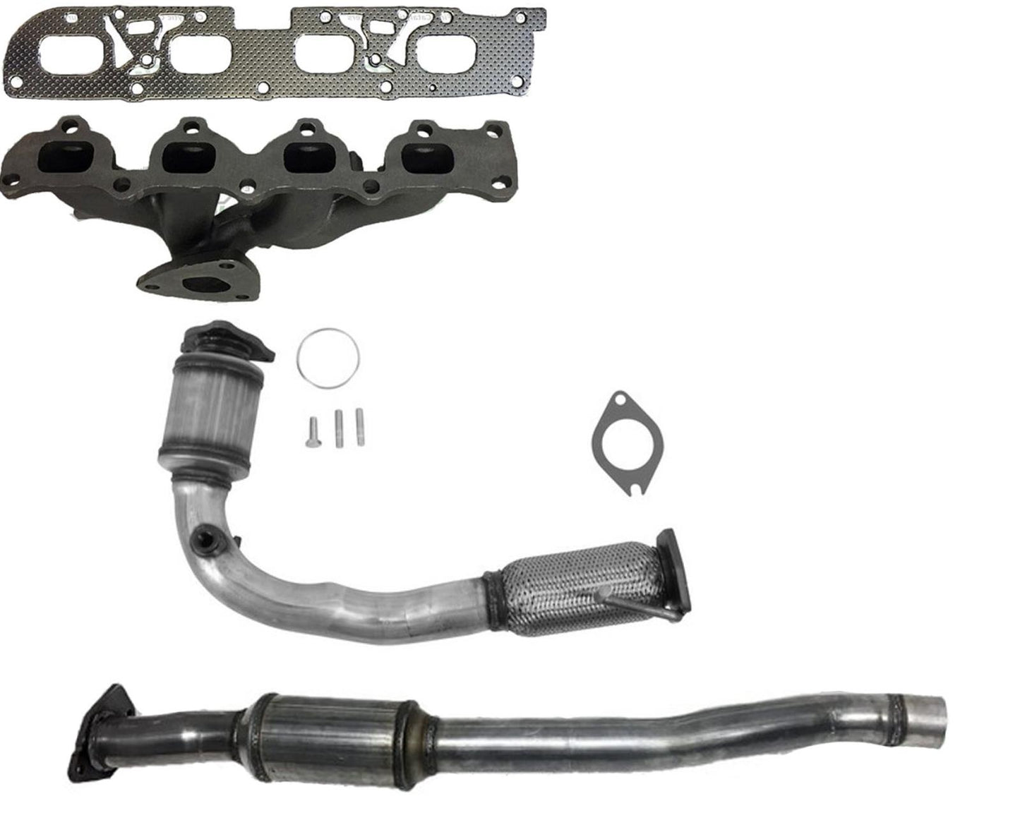 Colector de escape con convertidores catalíticos de tubo flexible para GMC Terrain 2.4L 2010-12