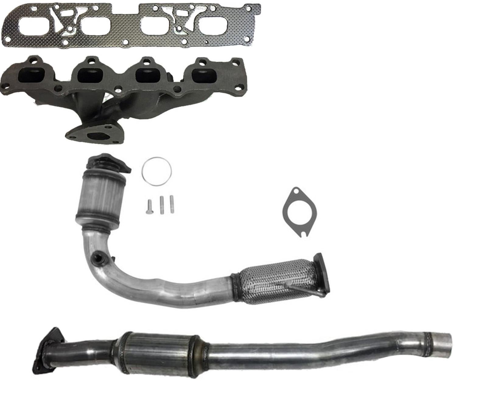 Colector de escape con convertidores catalíticos de tubo flexible para GMC Terrain 2.4L 2010-12