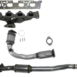 Exhaust Manifold W/ Flex Pipe Catalytic Converters For GMC Terrain 2.4L 2010-12