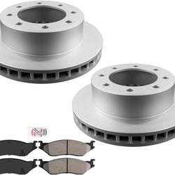 2000-2004 Ford F450 F550 4X4 Rotores delanteros y pastillas de freno Pastillas 13.0 PULGADAS DE DIÁMETRO