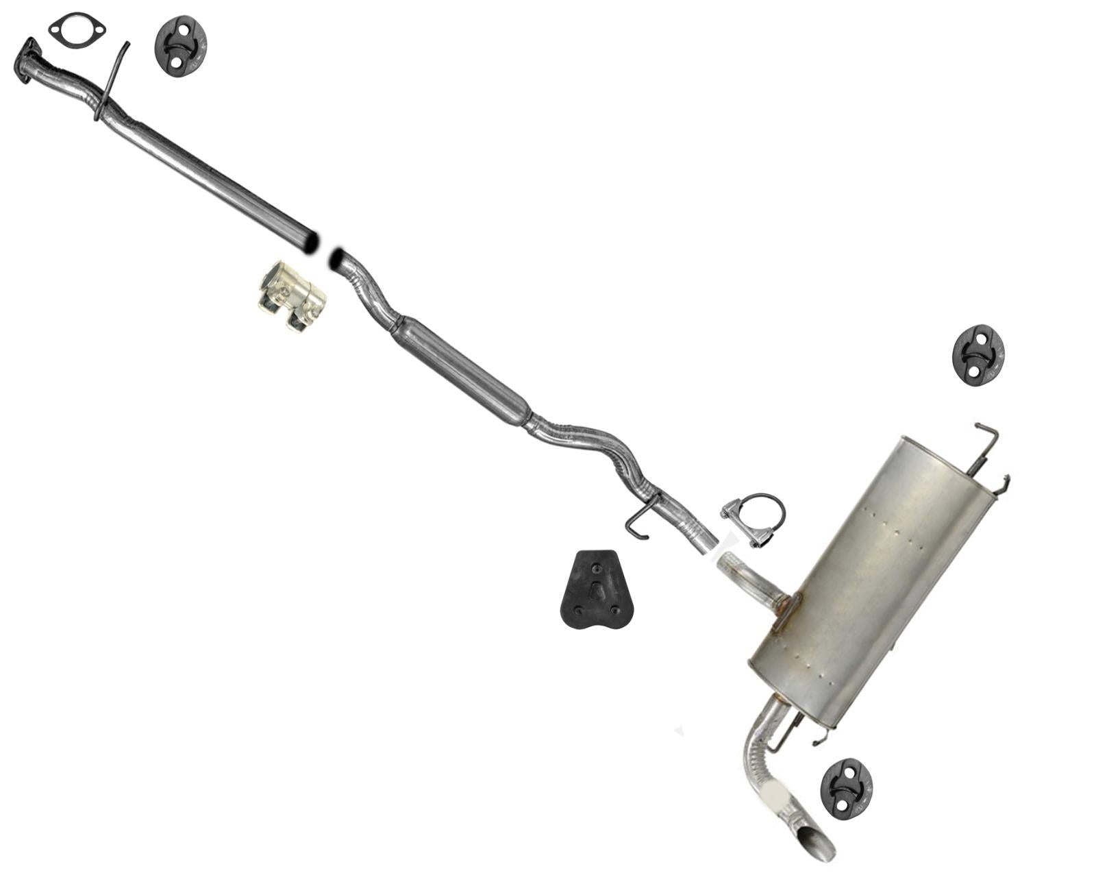 Sistema de tubo de escape de silenciador trasero fabricado en EE. UU. para Nissan Rouge 2.5L 2014-2020