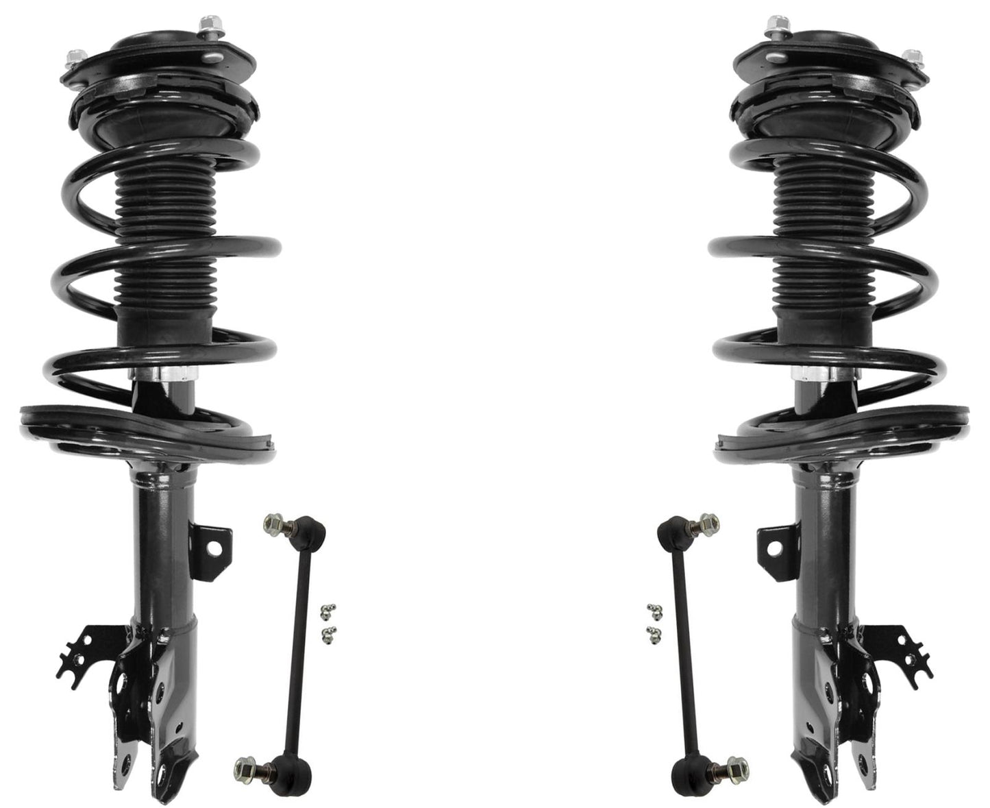 Puntales de resorte helicoidales completos delanteros y eslabones de barra estabilizadora para Toyota Avalon 2013-2018