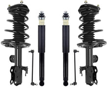 Puntales delanteros, amortiguadores traseros completos y enlaces de barra estabilizadora para Toyota Prius V 2012-2016