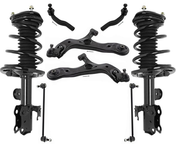 Front Complete Struts Tie Rods Control Arms Links For Toyota Prius V 2012-2016