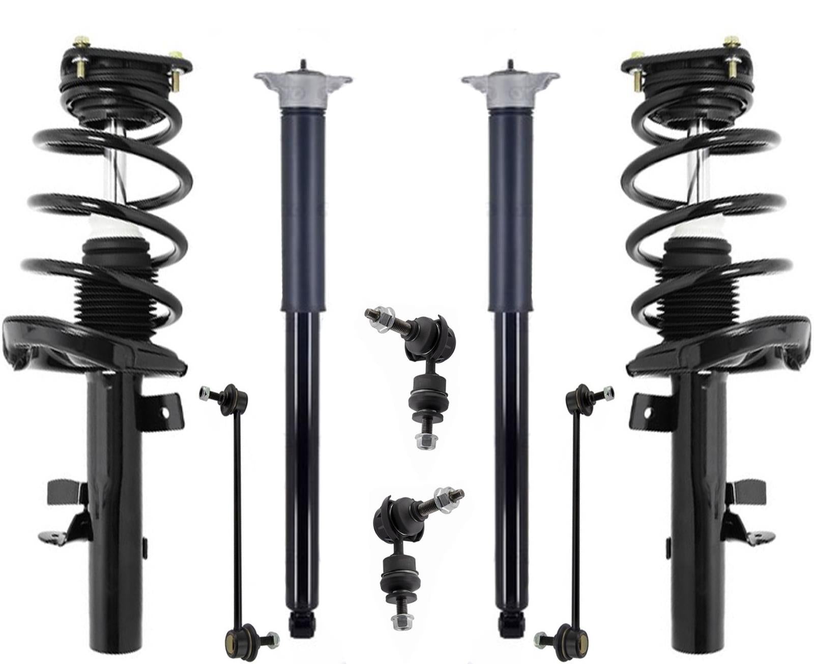 Front Complete Struts Rear Complete Shocks & Links For Ford Focus 2.0L 12-2018