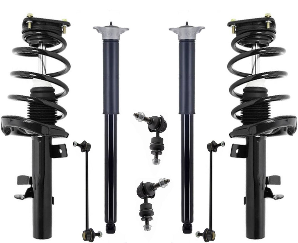 Front Complete Struts Rear Complete Shocks & Links For Ford Focus 2.0L ...
