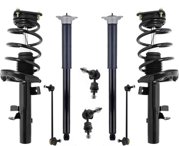 Front Complete Struts Rear Complete Shocks & Links For Ford Focus 2.0L 12-2018