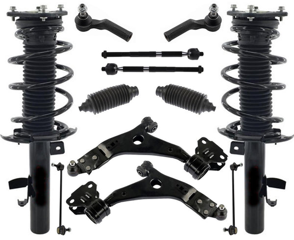 Front Complete Struts Control Arms Tie Rods & Links For Ford Focus ST 2014-2015