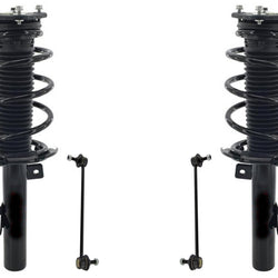 Front Complete Struts W/ Coil Springs & Sway Bar Links For Ford Focus ST 14-15