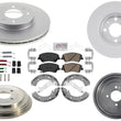 Front Disc Brake Rotors Pads Drums Shoes for Hyundai Accent 18-21 W/ Rear Drums