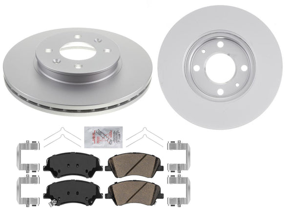 Front Disc Brake Rotors Ceramic Pads Hardware for Hyundai Accent 2018-2021