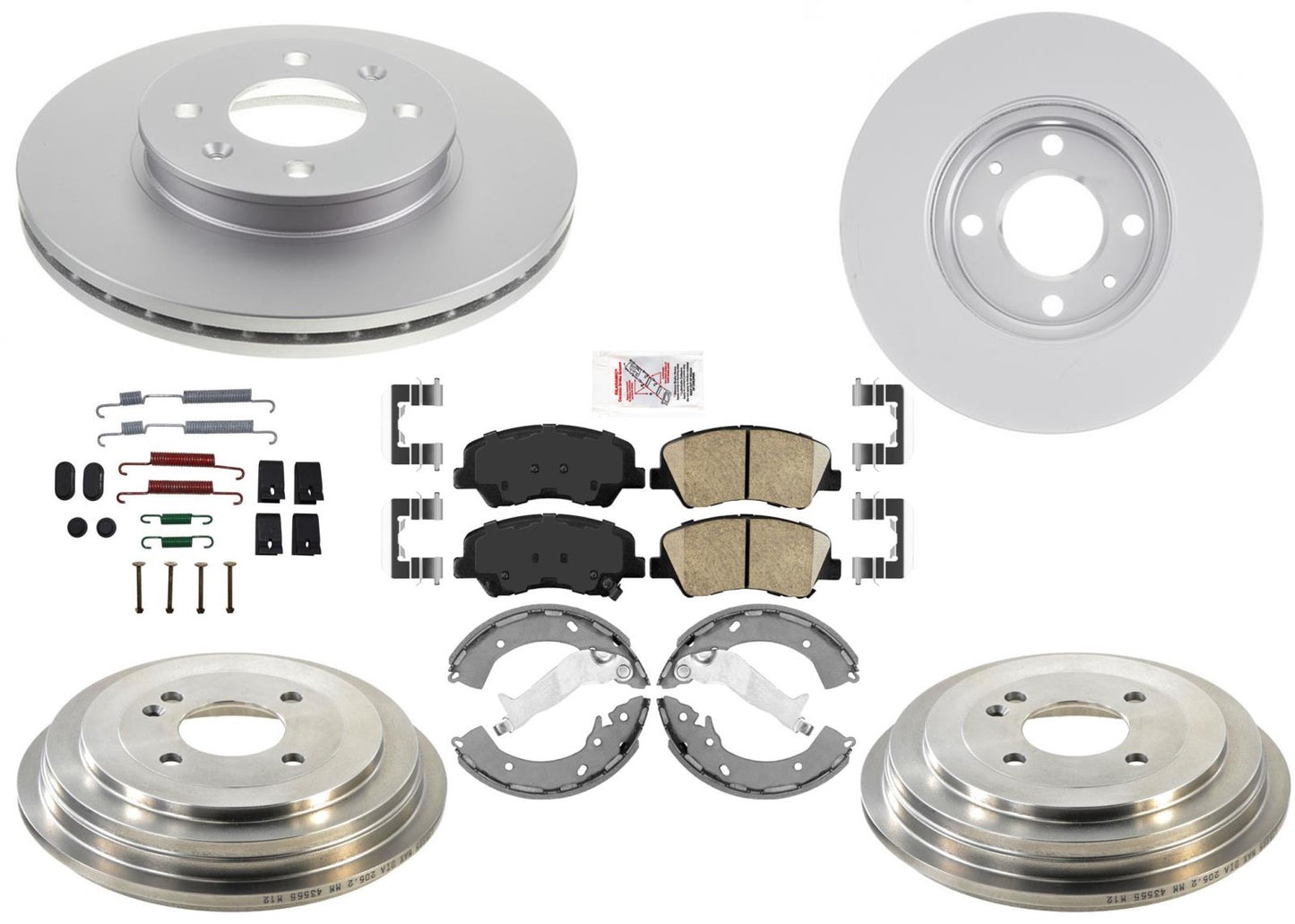 Coated Disc Brake Rotors Drums Brake Shoes Pads For Hyundai Accent SE 2013-2017