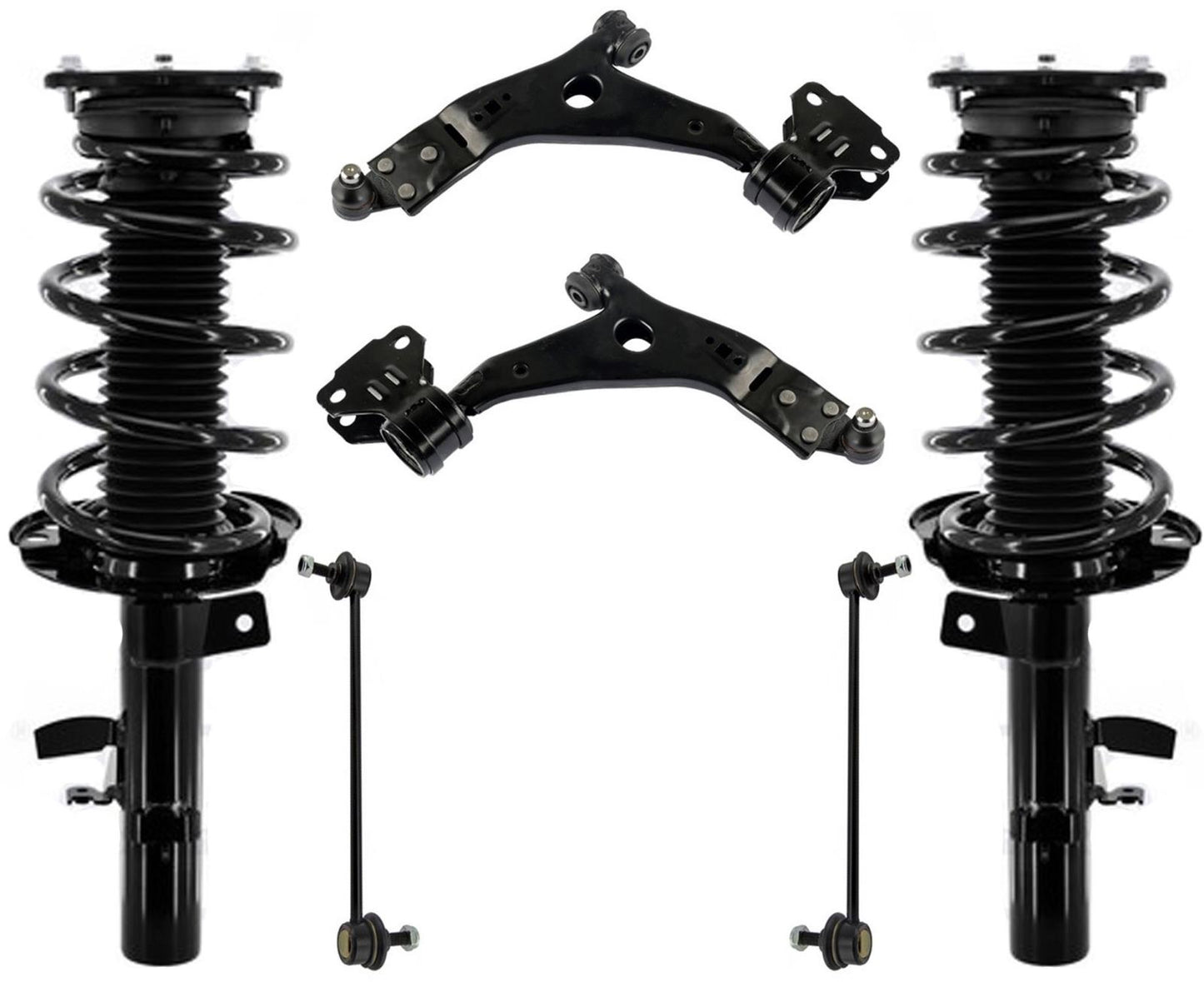Brazos de control y enlaces de resorte helicoidal de puntales delanteros para Ford Transit Connect 14-2022