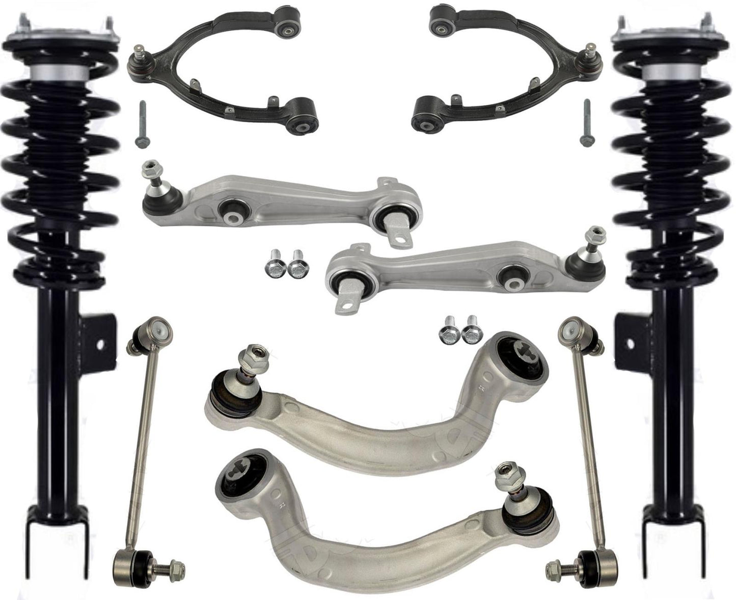 Front Struts Upper & Lower Arms & Links For Tesla 3 Rear Wheel Drive 2017-2023