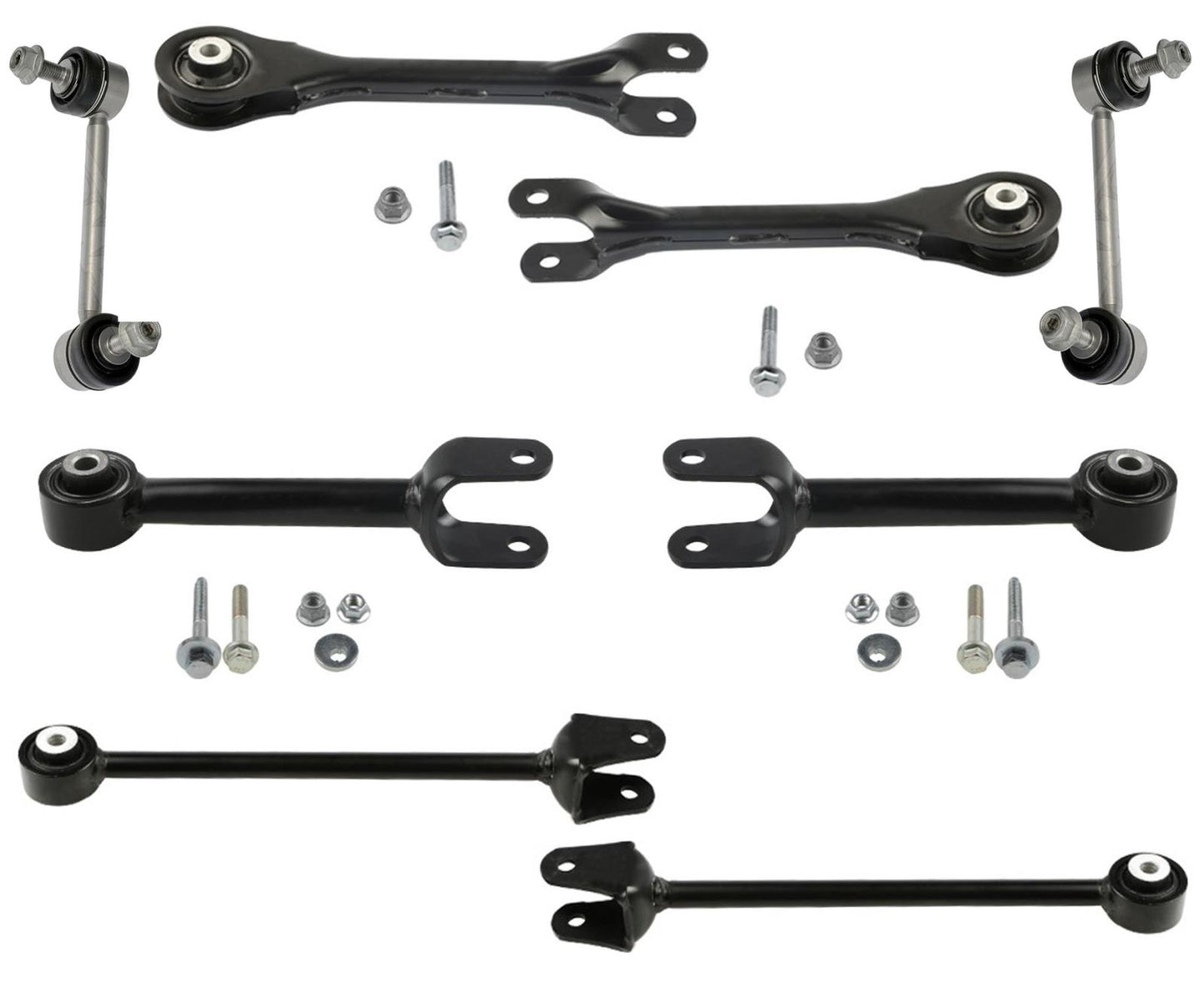 Rear Upper & Lower Arms W/ Bushings & Sway Bar Links For Tesla 3 2017 2022 2023