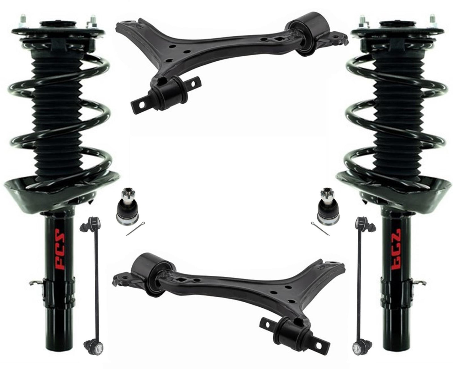 Front Complete Struts Lower Control Arms Links For Honda Accord Hybrid 2013-2017