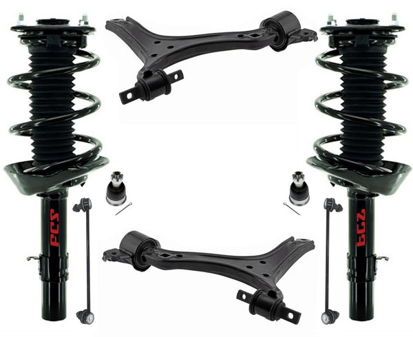 Front Complete Struts Lower Control Arms Links For Honda Accord 2.4L 2013-2017