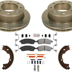 High Carbon Rear Disc Brake Rotors Off Road Severe Duty Pads for Ford F250 00-04