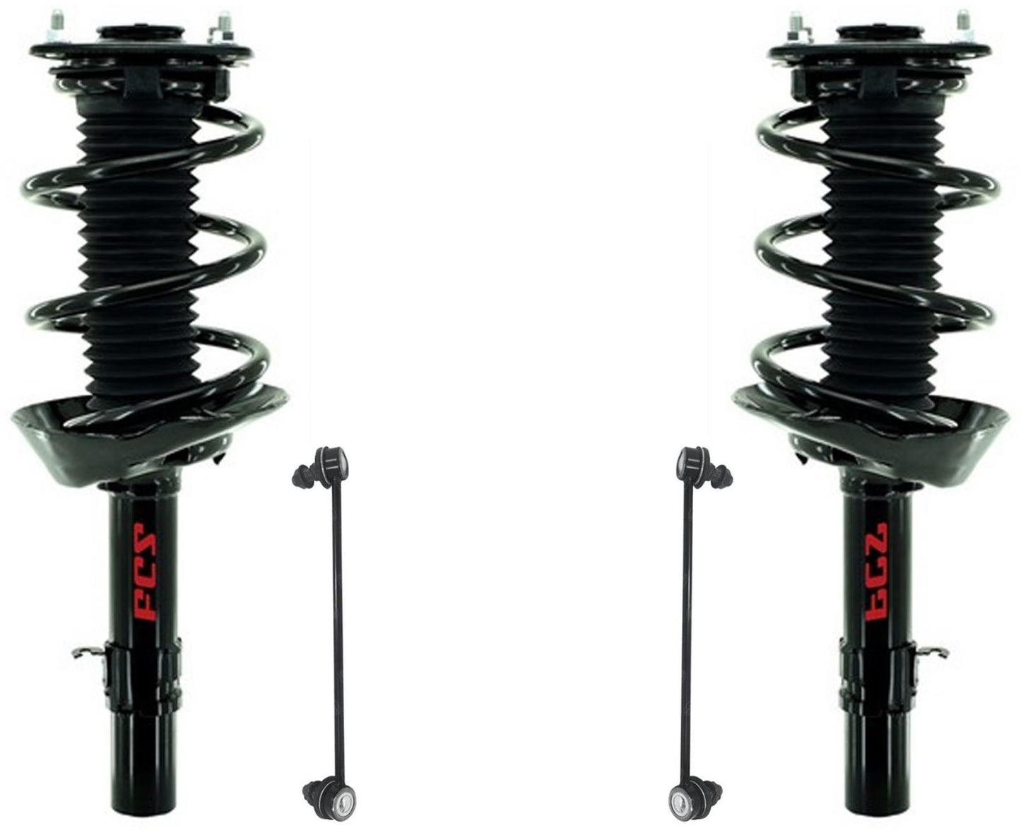 Conjunto de puntales delanteros completos y enlaces de barra estabilizadora para Honda Hybrid 2013-2017