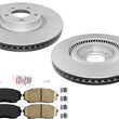 Front GEO Coated Disc Brake Rotors Pads for Ford Edge 07-09 Front Wheel Drive