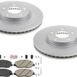 Front Performance Coated Disc Brake Rotors Pads for Hyundai Santa Fe 2007-2009