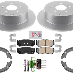 Rear Performance Coated Disc Brake Rotors Pads for Hyundai Santa Fe 2007-2009