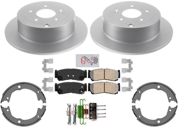 Rear Performance Coated Disc Brake Rotors Pads for Hyundai Santa Fe 2007-2009