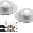 Rear AmeriBRAKES GEO Coated Disc Brake Rotors & Pads for Nissan Rogue 2021-2023