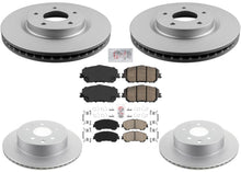 AmeriBRAKES Rotores y pastillas de freno de disco revestidos GEO para Nissan Rogue 2021-2023