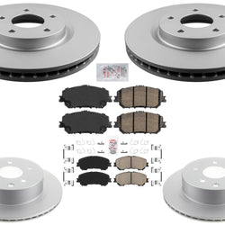 AmeriBRAKES GEO Coated Disc Brake Rotors & Pads for Nissan Rogue 2021-2023