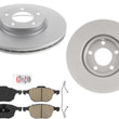 Frt AmeriPro GEO Coated Disc Brake Rotors Brake Pads Hardware for Mazda 5 06-17