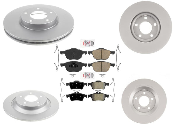 AmeriPro GEO Coated Disc Brake Rotors Brake Pads Hardware for Mazda 5 06-17