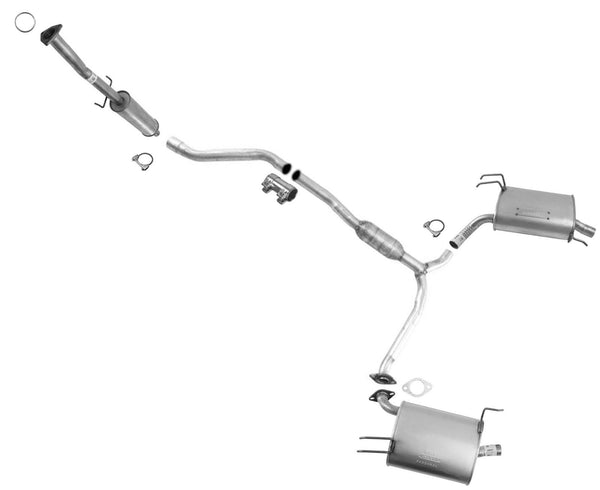 Silenciadores traseros izquierdo y derecho con resonador medio para Honda Accord SEDAN 08-12 V6 3.5L