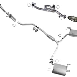 Front Y Pipe Converter Resonator & Mufflers For Honda Accord SEDAN 08-12 V6 3.5L