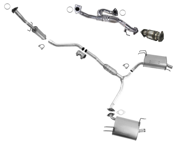 Front Y Pipe Converter Resonator & Mufflers For Honda Accord SEDAN 08-12 V6 3.5L