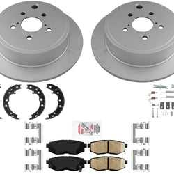 Rear Performance Coated Disc Brake Rotors Pads for Subaru Outback 2010-2014