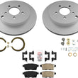 Rear GEO Coated Disc Brake Rotors Pads Parking Shoes for Ford Edge 2007-2010