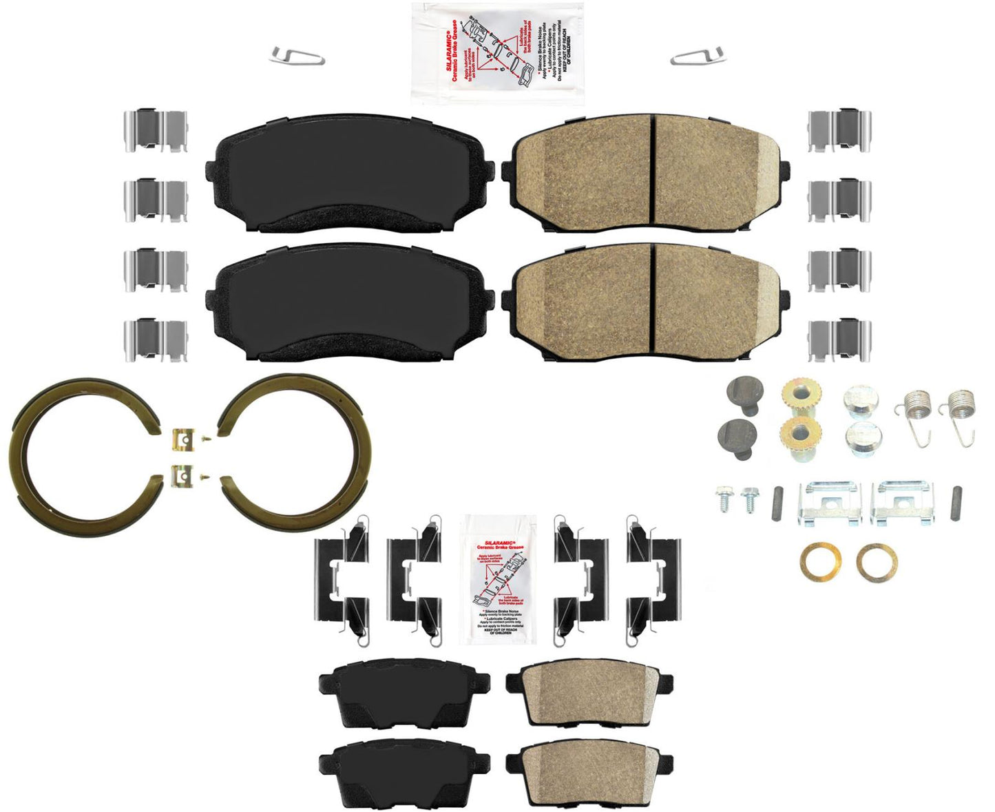 AmeriPro Premium - Pastillas de freno de disco de cerámica para estacionamiento para Mazda CX-9 2007-2015