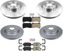 Hardware de pastillas de freno de rotores de freno delantero y trasero de 5 LUG para Cadillac XTS 2013-2019