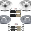 5 LUG Front & Rear Brake Rotors Brake Pads Hardware For Cadillac XTS 2013-2019