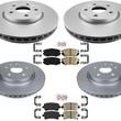 Coated Front Rotors 321MM & Rear Rotors 315MM Pads For Chevrolet Malibu 2013-16