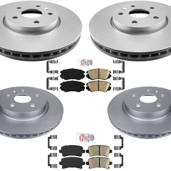 Coated Front Rotors 321MM & Rear Rotors 315MM Pads For Chevrolet Malibu 2013-16